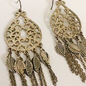Gold statement earrings